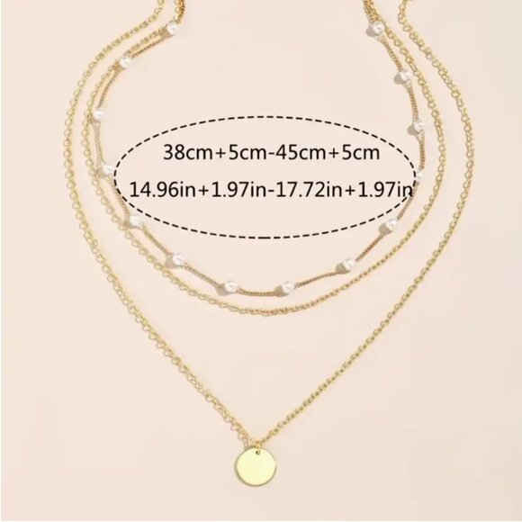 14K Gold filled Layering Pearl Necklace - Picture 3 of 3